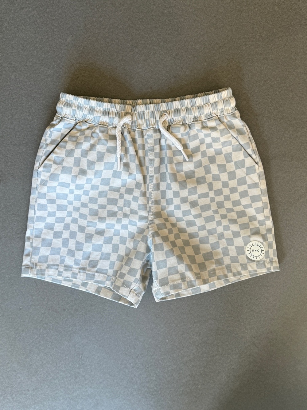 Rylee + Cru Checkered Swim Trunks